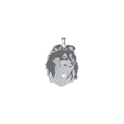 Silver Sheltie pendant, FREE ENGRAVING - MEJK Jewellery