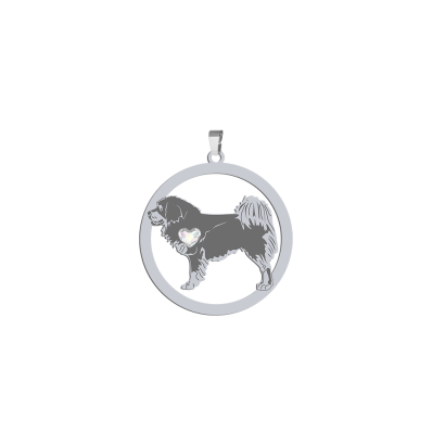 Silver Tibetan Mastiff engraved pendant - MEJK Jewellery