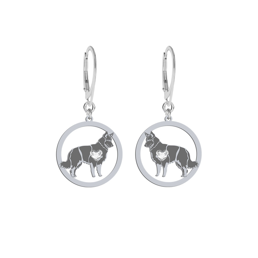 Silver Chodský pes earrings, FREE ENGRAVING - MEJK Jewellery