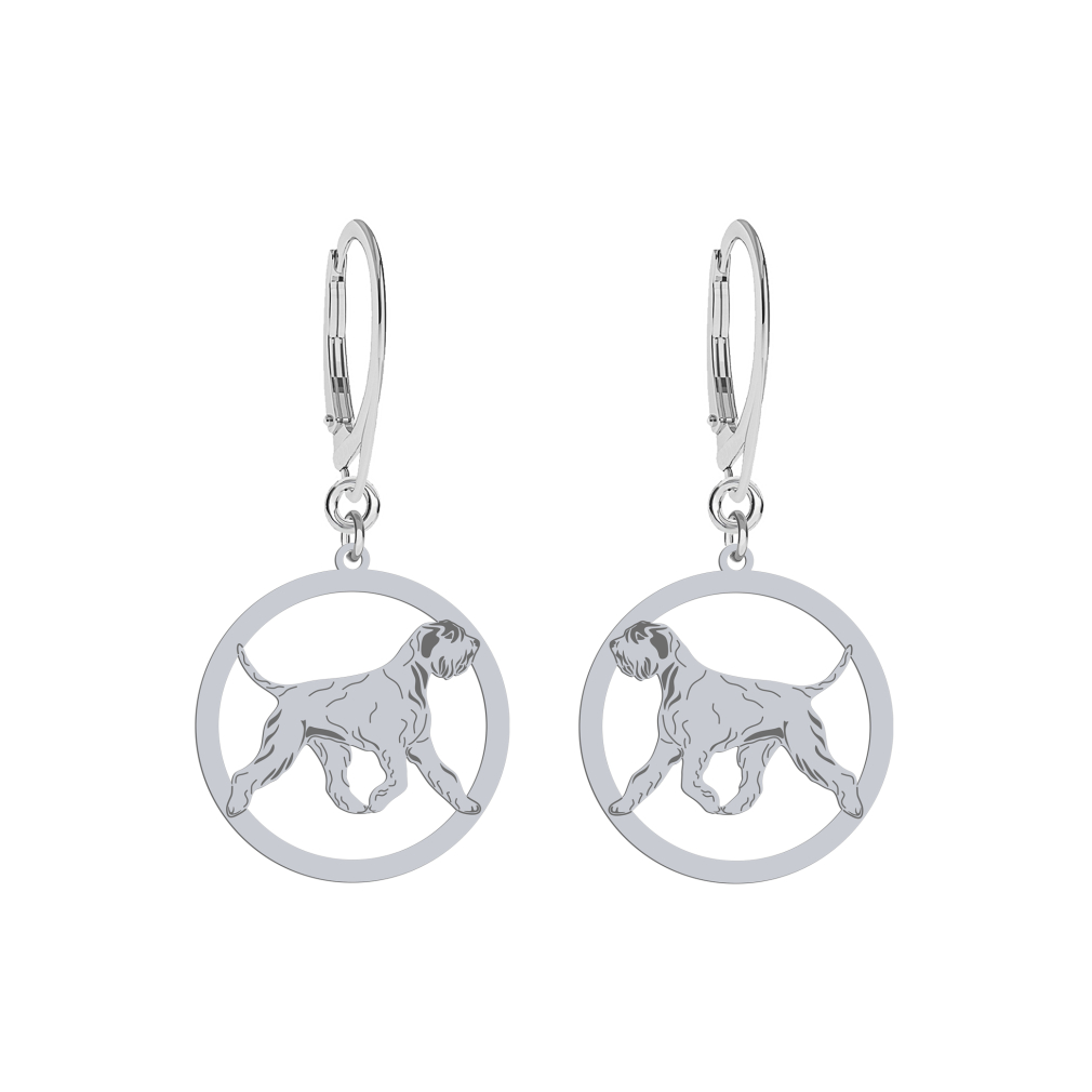 Silver Schnauzer earrings, FREE ENGRAVING - MEJK Jewellery