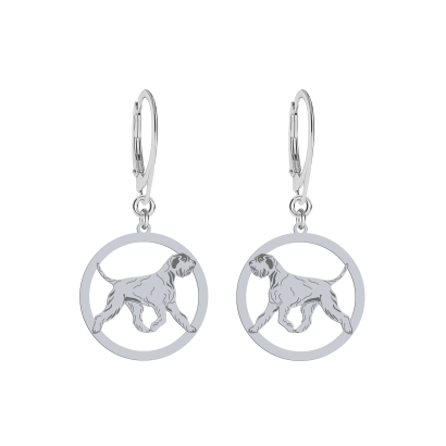Silver Schnauzer earrings, FREE ENGRAVING - MEJK Jewellery