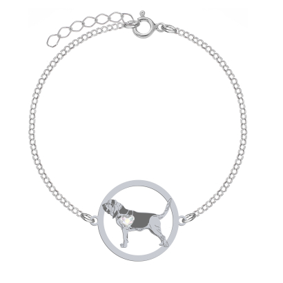 Silver Bloodhound bracelet, FREE ENGRAVING - MEJK Jewellery