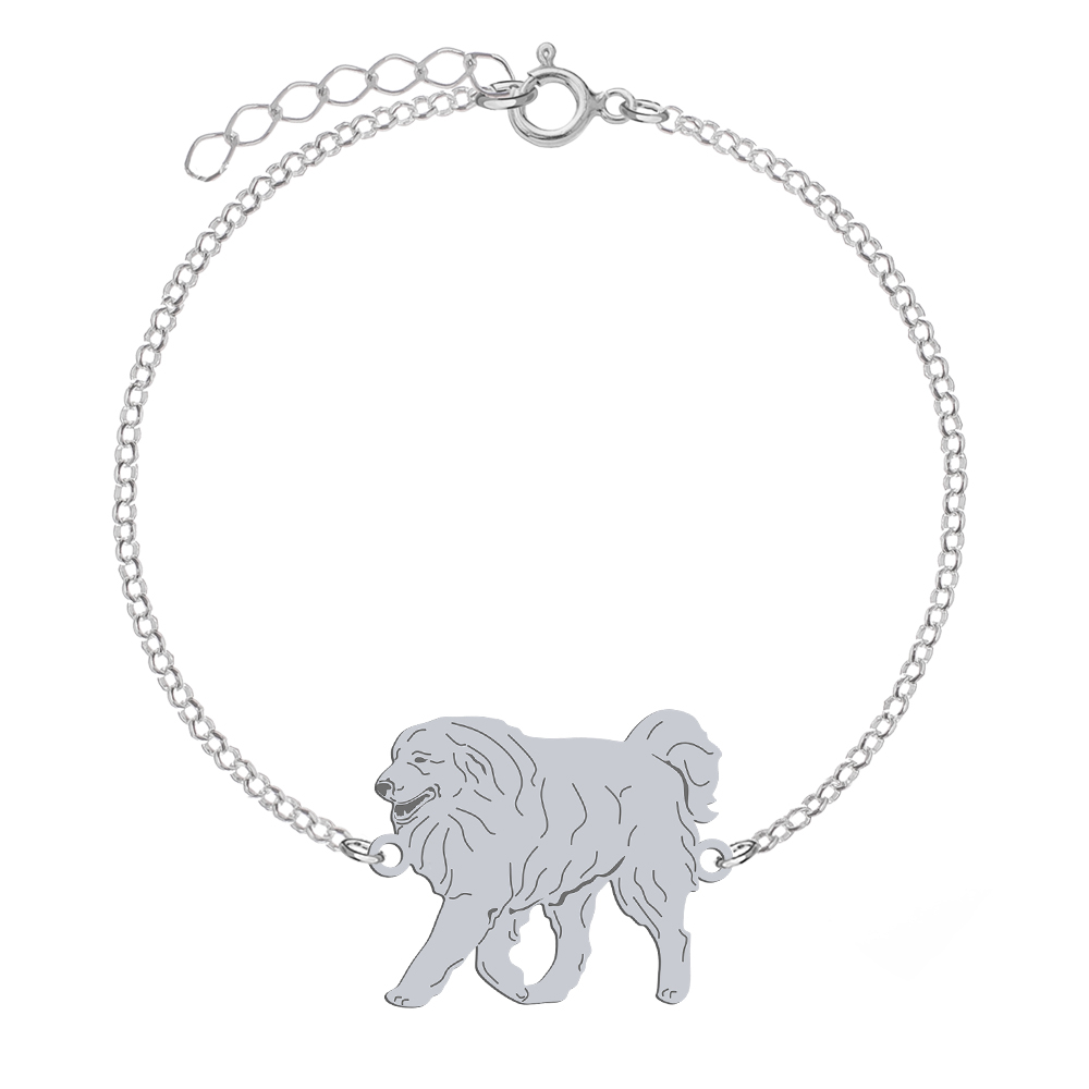 Bransoletka z psem Pyrenean Mountain Dog srebro GRAWER GRATIS - MEJK Jewellery