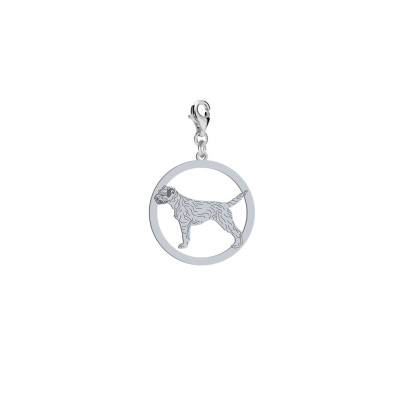 Silver Border Terrier engraved charms - MEJK Jewellery