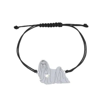 Silver Maltese string bracelet, FREE ENGRAVING - MEJK Jewellery