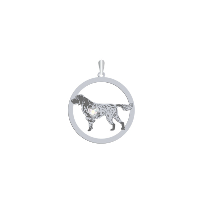 Silver Small Münsterländer pendant, FREE ENGRAVING - MEJK Jewellery