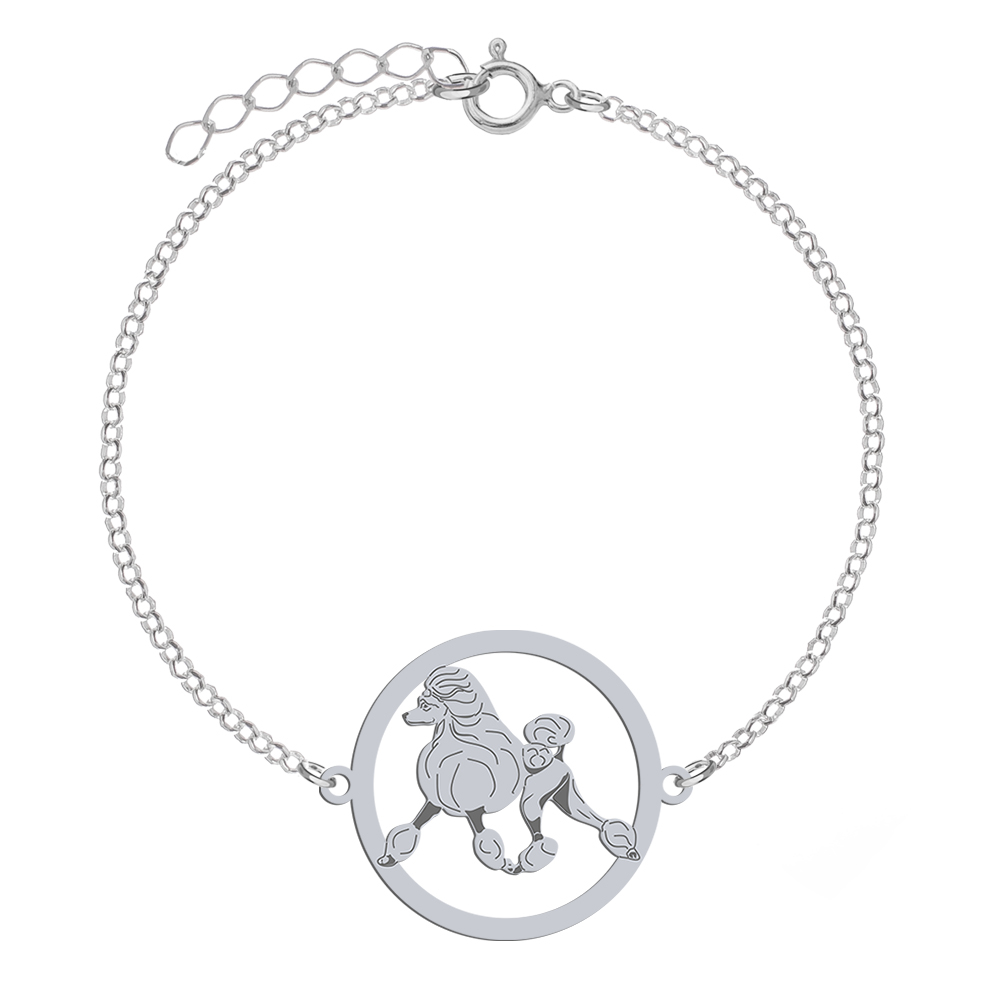 Silver Poodle engraved bracelet - MEJK Jewellery