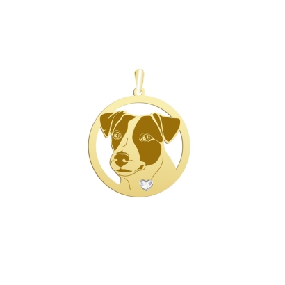 Pozłacana zawieszka Jack Russell Terrier Krótkowłosy GRAWER GRATIS - MEJK Jewellery