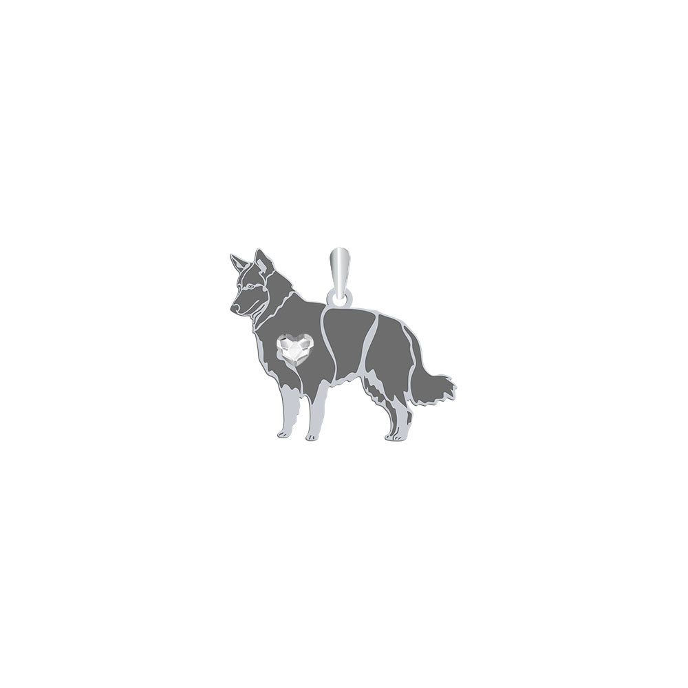 Zawieszka z psem sercem Chodský pes srebro GRAWER GRATIS - MEJK Jewellery
