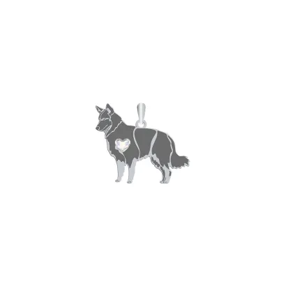 Zawieszka z psem sercem Chodský pes srebro GRAWER GRATIS - MEJK Jewellery