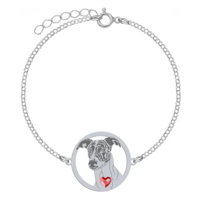 Silver Hungarian Greyhound engraved bracelet - MEJK Jewellery