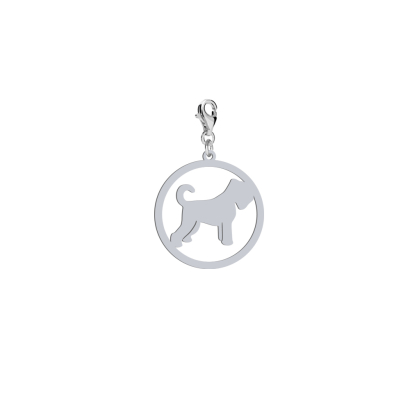 Charms z psem Black Russian Terrier srebro GRAWER GRATIS - MEJK Jewellery