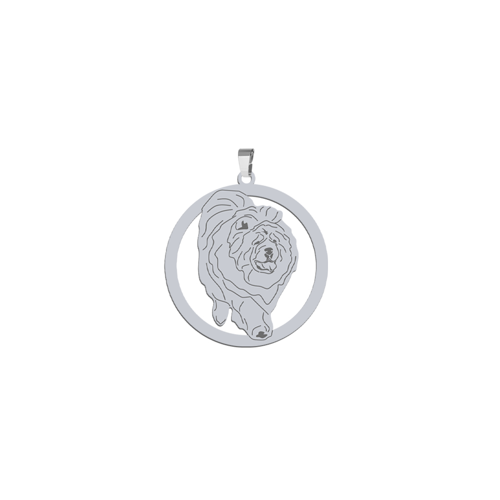 Silver Chow chow pendant, FREE ENGRAVING - MEJK Jewellery