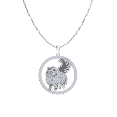 Naszyjnik Kot Norweski Leśny srebro 925 GRAWER GRATIS - MEJK Jewellery
