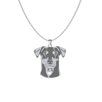 Silver German Pinscher necklace, FREE ENGRAVING - MEJK Jewellery