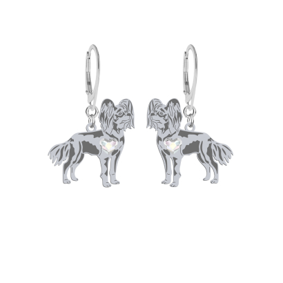 Silver Russian Toy earrings with a heart, FREE ENGRAVING - MEJK Jewellery
