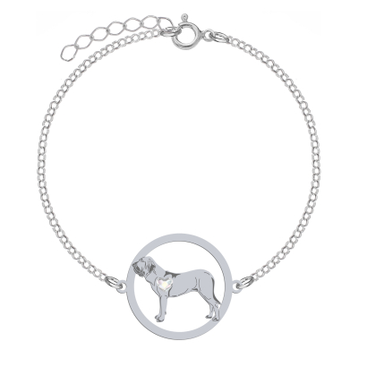 Silver Fila Brasileiro bracelet, FREE ENGRAVING - MEJK Jewellery