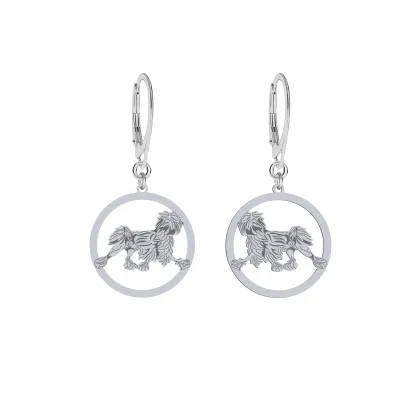 Silver Lowchen earrings, FREE ENGRAVING - MEJK Jewellery