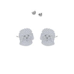 Silver Bichon Bolognese Dog earrings - MEJK Jewellery
