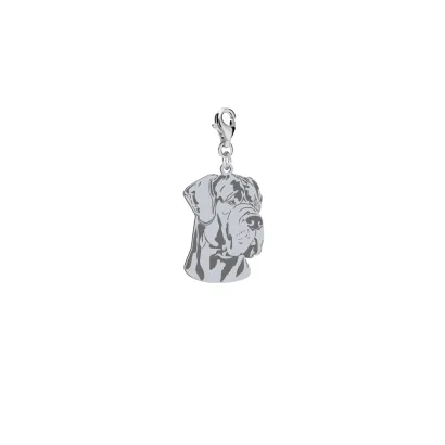 Silver Great Dane engraved charms - MEJK Jewellery