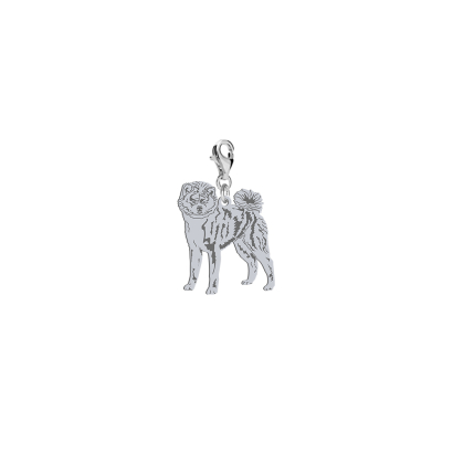 Silver Japanese Akita engraved charms - MEJK Jewellery