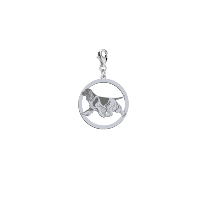 Silver English Cocker Spaniel charms, FREE ENGRAVING - MEJK Jewellery