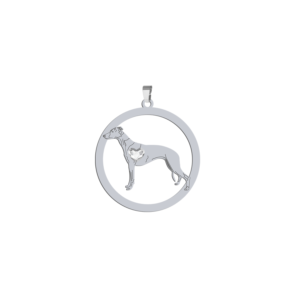 Silver Whippet pendant, FREE ENGRAVING - MEJK Jewellery