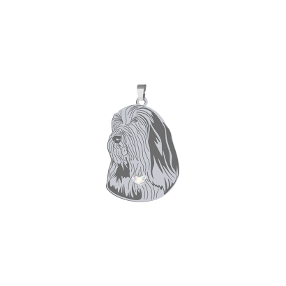 Zawieszka Bearded Collie srebro platynowane pozłacane GRAWER GRATIS - MEJK Jewellery