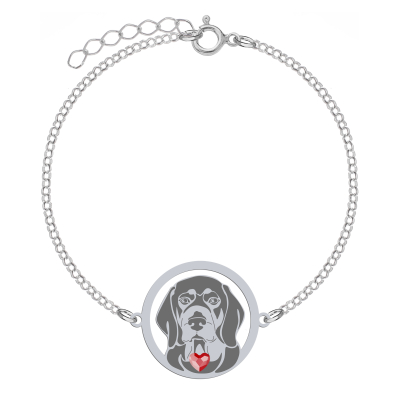 Bransoletka z psem Alpejski Gończy Krótkonożny srebro GRAWER GRATIS - MEJK Jewellery