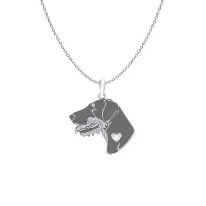 Silver Deutscher Jagdterrier necklace, FREE ENGRAVING - MEJK Jewellery