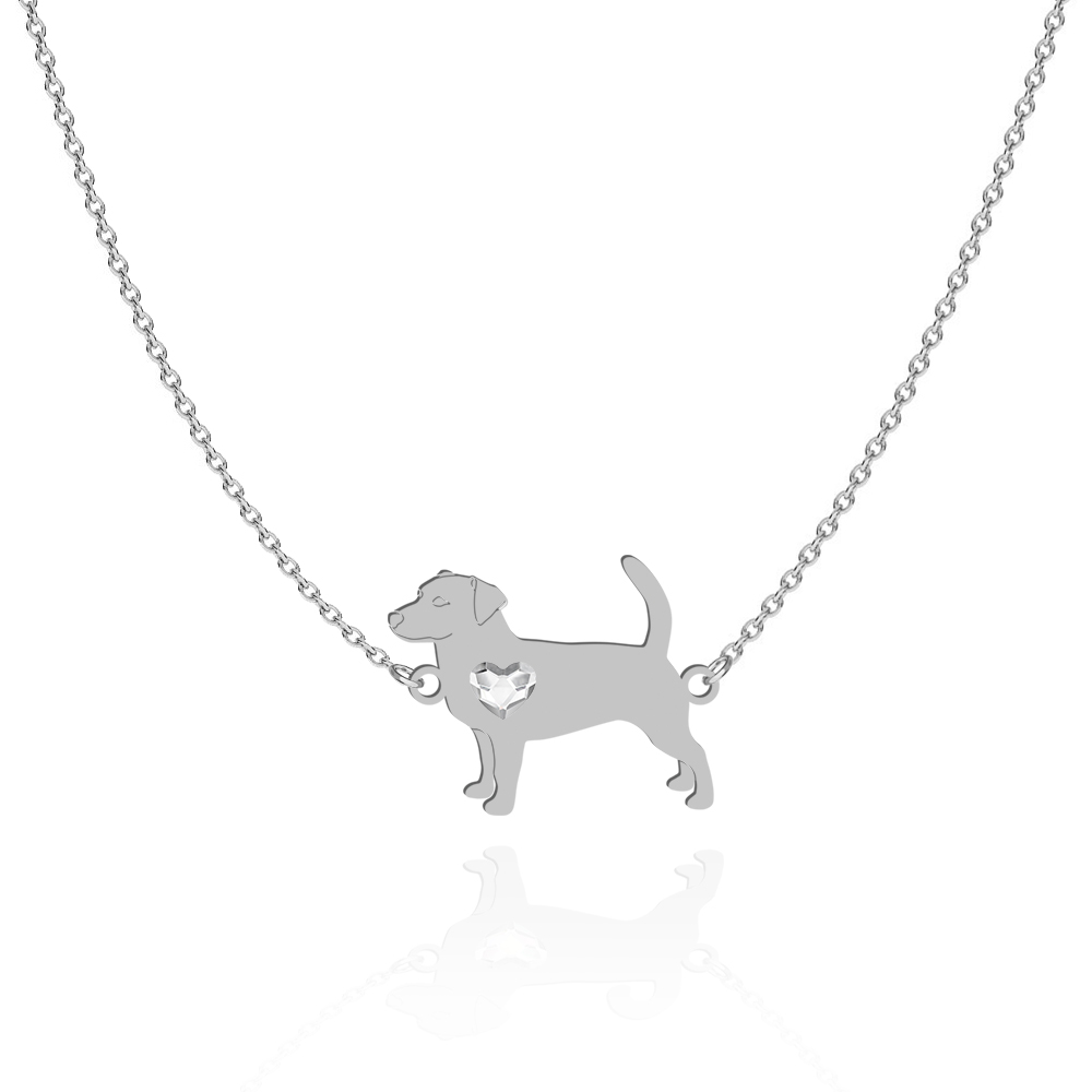 Naszyjnik z psem Jack Russell Terrier Krótkowłosy srebro GRAWER GRATIS - MEJK Jewellery