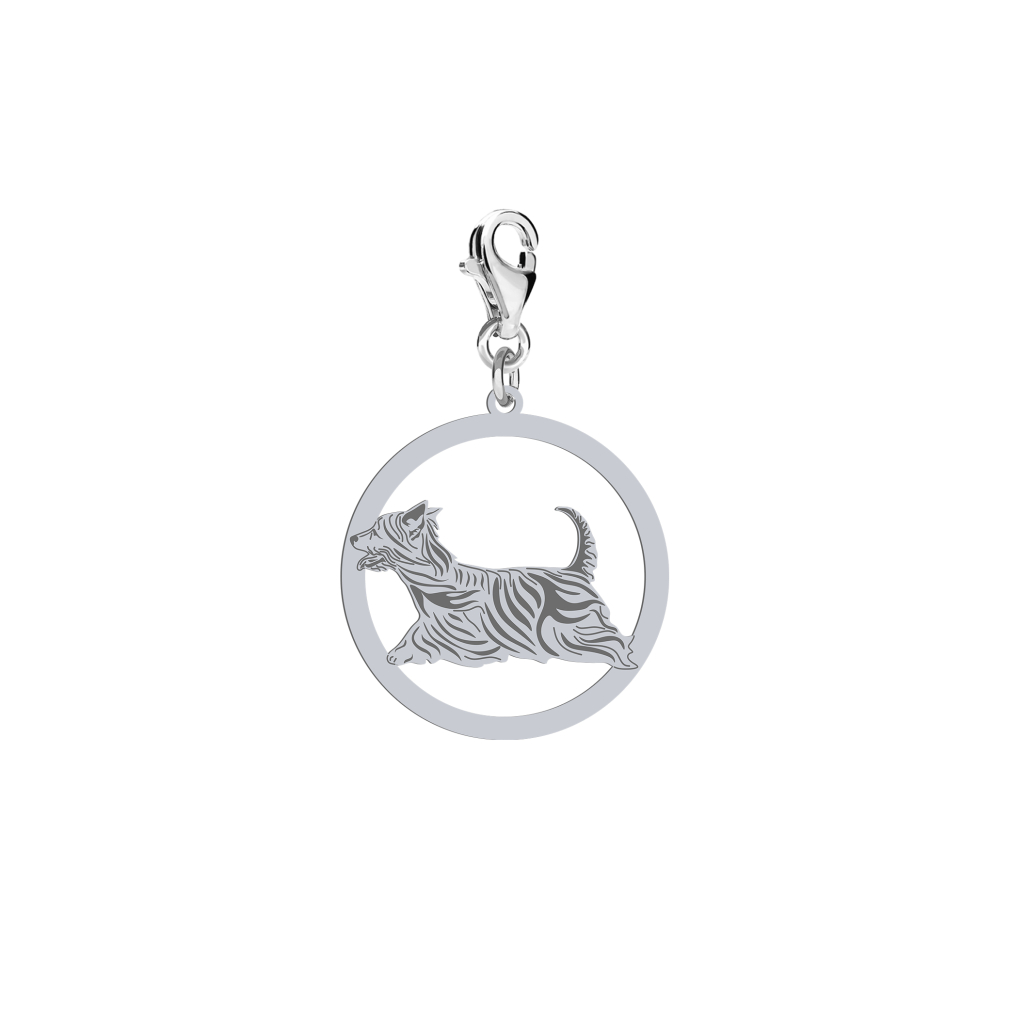 Silver Australian Silky Terrier engraved charms - MEJK Jewellery