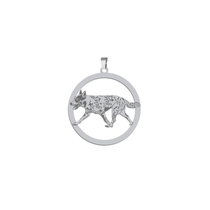 Zawieszka z psem grawerem Australian Cattle Dog srebro - MEJK Jewellery