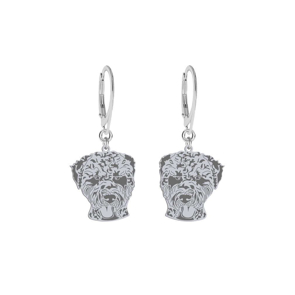 Silver Lagotto Romagnolo earrings, FREE ENGRAVING - MEJK Jewellery