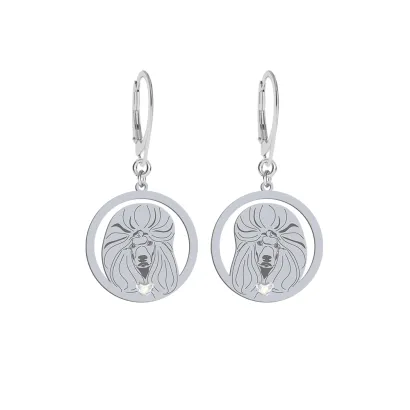 Silver Poodle earrings, FREE ENGRAVING - MEJK Jewellery