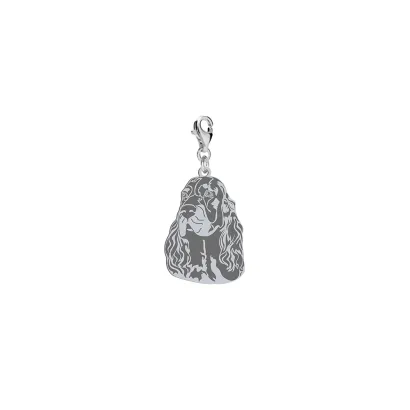 Silver Gordon Setter charms, FREE ENGRAVING - MEJK Jewellery