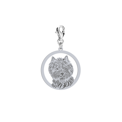 Charms z psem grawerem Cairn Terrier srebro - MEJK Jewellery