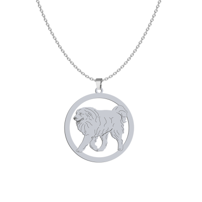 Silver Pyrenean Mountain Dog necklace, FREE ENGRAVING - MEJK Jewellery