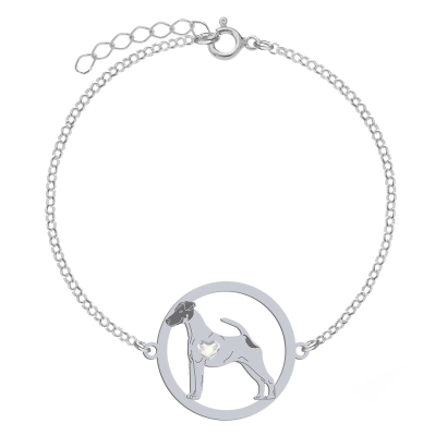 Silver Smooth Fox Terrier bracelet, FREE ENGRAVING - MEJK Jewellery