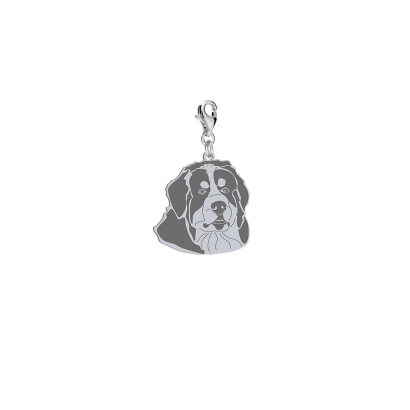 Silver Bernese Mountain Dog engraved charms - MEJK Jewellery