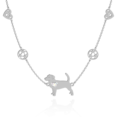 Naszyjnik z psem Jack Russell Terrier Krótkowłosy srebro GRAWER GRATIS - MEJK Jewellery