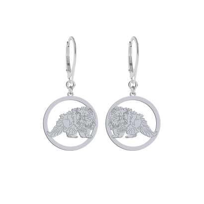 Silver Persian Cat earrings, FREE ENGRAVING - MEJK Jewellery