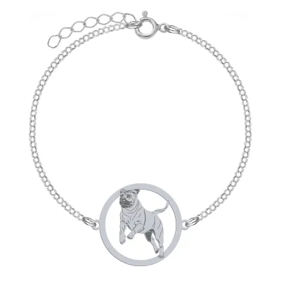 Silver Boerboel engraved bracelet - MEJK Jewellery