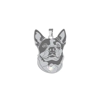 Silver Australian Cattle Dog engraved pendant - MEJK Jewellery