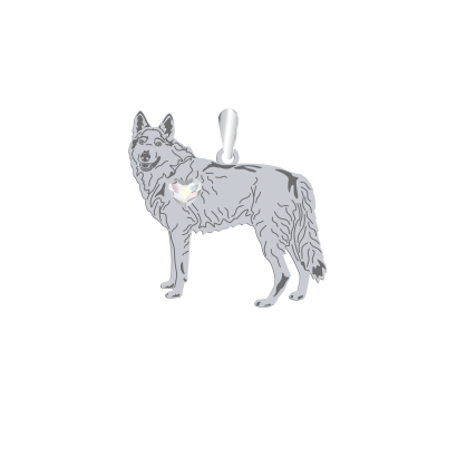 Zawieszka z psem grawer Czechoslovakian Wolfdog srebro - MEJK Jewellery
