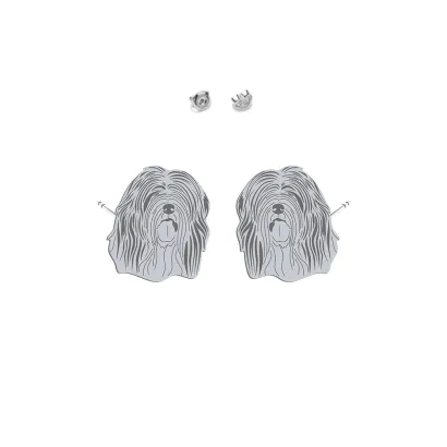 Silver Tibetan Terrier earrings - MEJK Jewellery