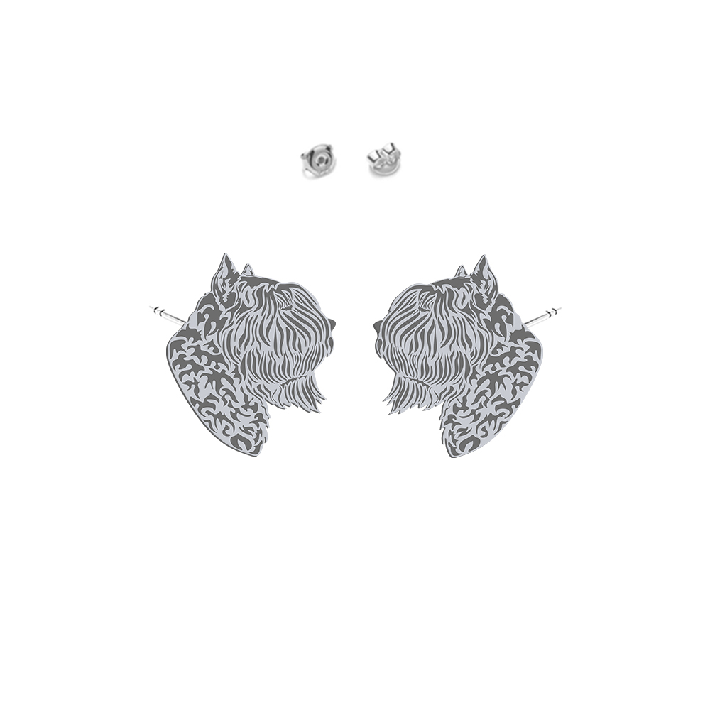 Silver Bouvier des Flandres earrings - MEJK Jewellery