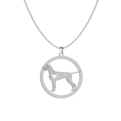 Silver Vizsla Dog necklace, FREE ENGRAVING - MEJK Jewellery