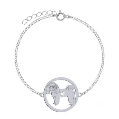 Silver Maltese bracelet, FREE ENGRAVING - MEJK Jewellery