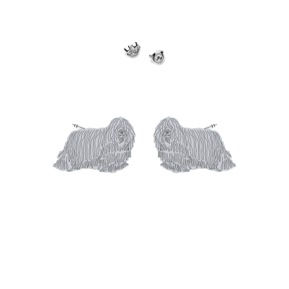 Silver Hungarian Komondor earrings - MEJK Jewellery